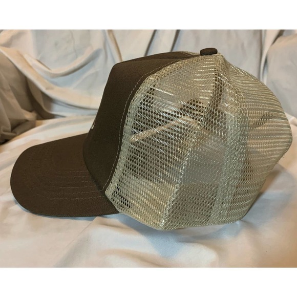 GPO German Precision Optics Shooting SnapBack Trucker Hat Brown w Mesh Cap New! - Picture 3 of 6